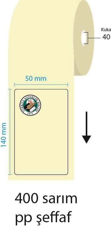 50x140 MM, PP, Şeffaf, 1' Lİ, 40 MM, 400 AD.
