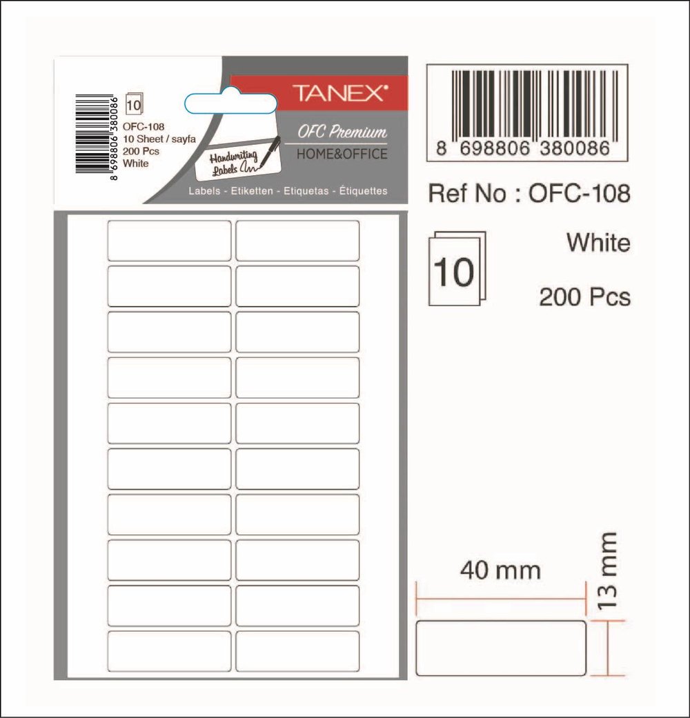 OFC-108 OFİS ETİKETİ KUTU