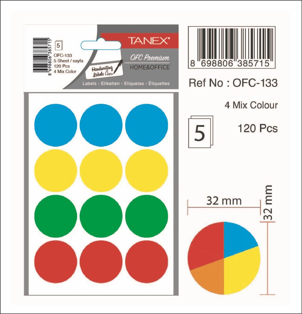 OFC-133  OFİS ETİKET KUTU