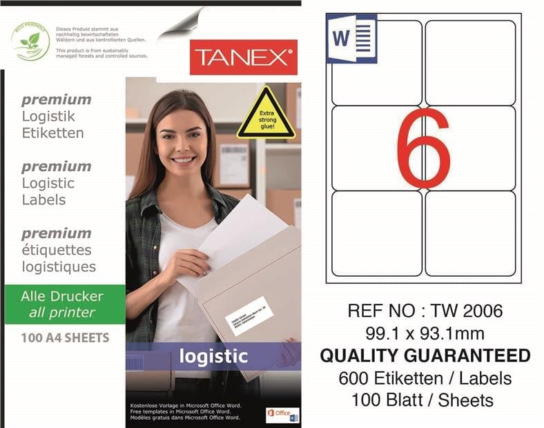 TW-2006 99,1x93,1 mm LOJİSTİK ETİKET 
