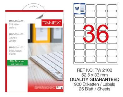 TW-2036 45x30 mm LASER ETİKET .
