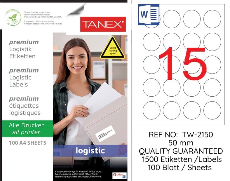 TW-2150 50 mm LOJİSTİK ETİKET 