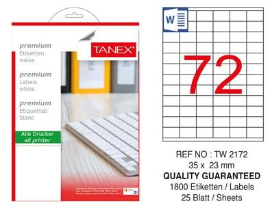 TW-2172 35x23 mm LASER ETİKET .