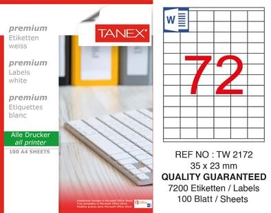 TW-2172 35x23 mm LASER ETİKET .