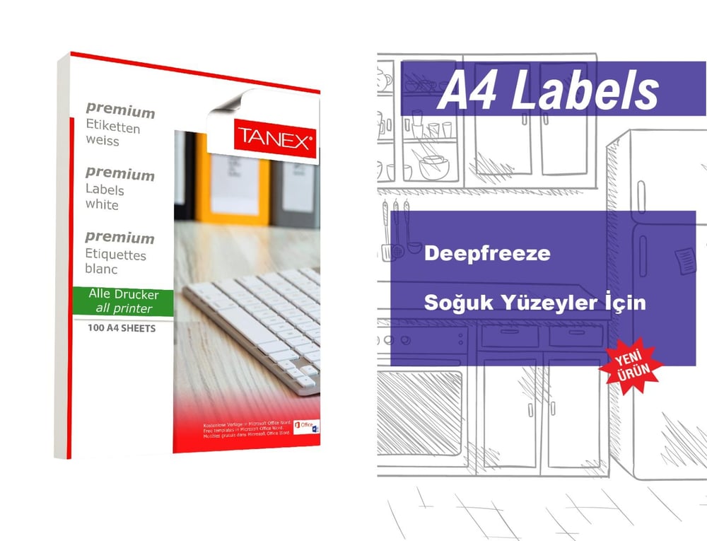 TW-2204 105x148,5 mm   DEEPFREEZE  LASER ETİKET
