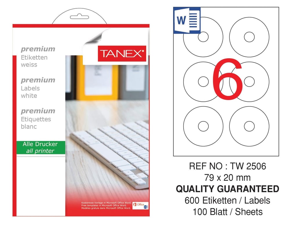 TW-2506 79x20 mm LASER ETİKET .