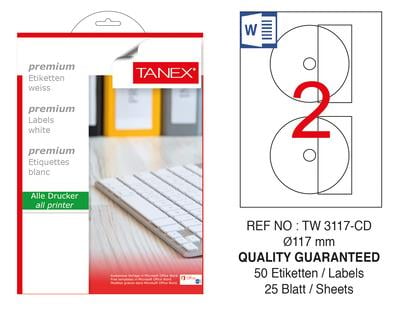 TW-3117 117 mm LASER ETİKET .