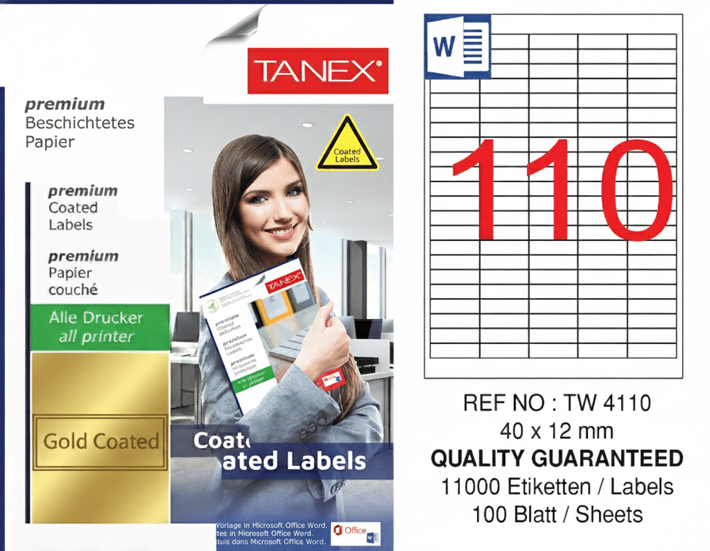 TW-4110 40x12 mm GOLD LASER ETİKET 