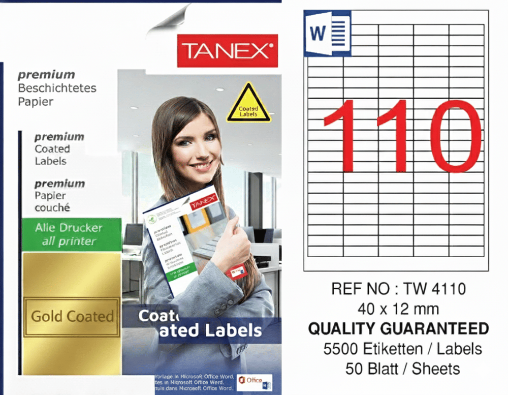 TW-4110 40x12 mm GOLD LASER ETİKET 