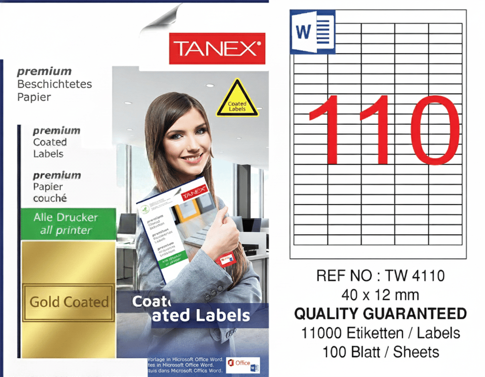 TW-4110 40x12 mm GOLD LASER ETİKET 