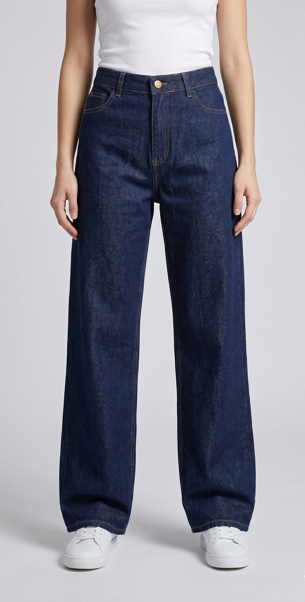 OLIVE-0275-1 JEAN PANTOLON LACİVERT