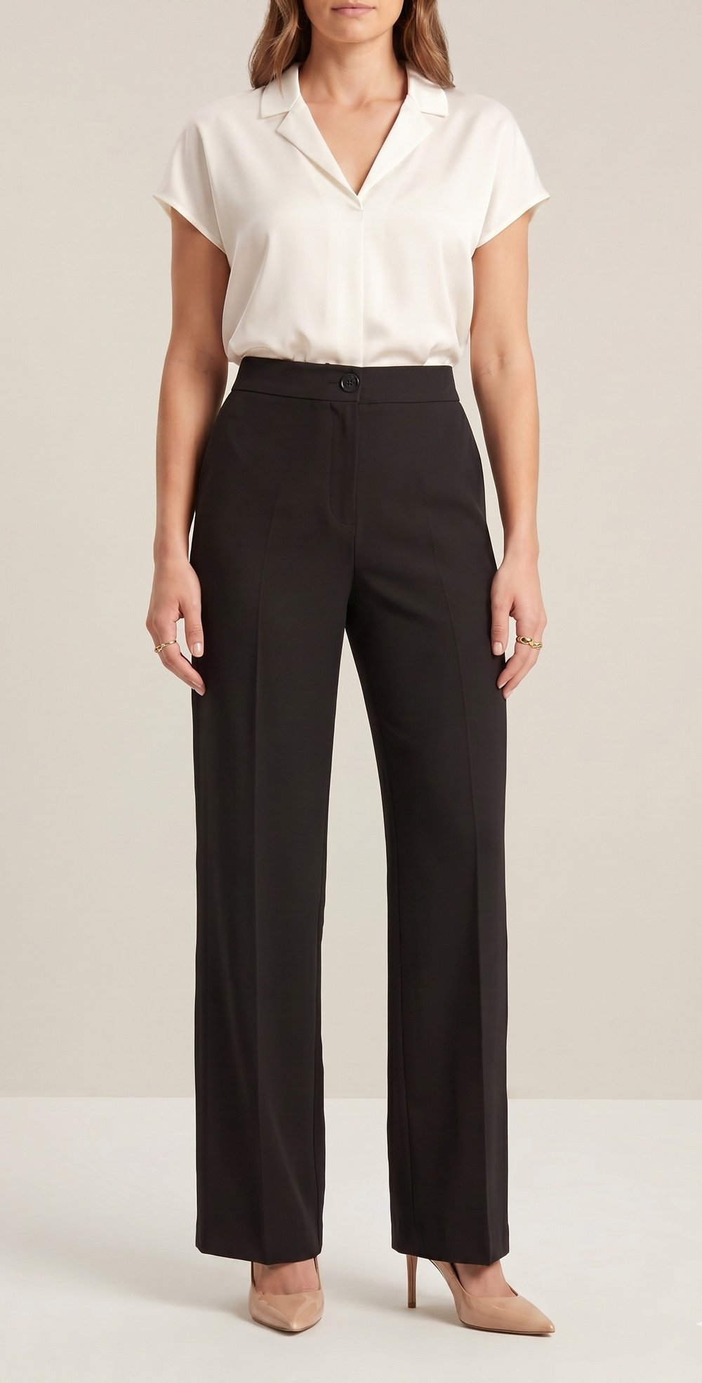 OLIVE-50714 PALAZZO PANT SİYAH