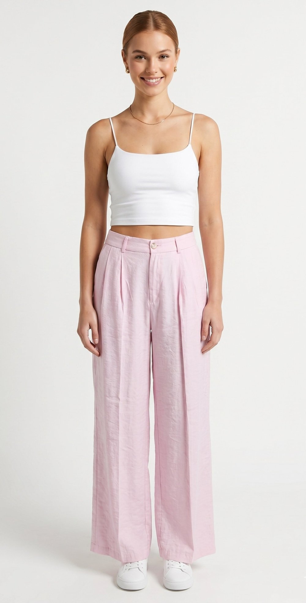 OLIVE-51113 PANTOLON PEMBE