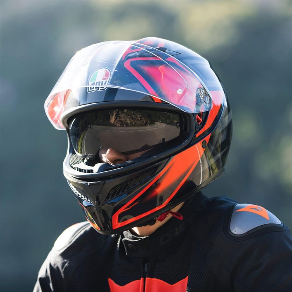 Agv Motosiklet Kaskı K3 Mplk Compound Black Red -1
