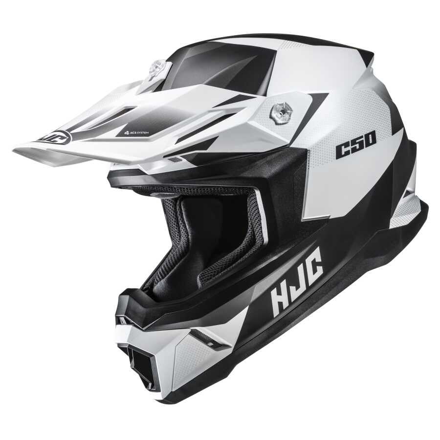 HJC C50 Slide MC10SF Kask | Mat Beyaz Kros KaskıHjc C50 Off-Road / Kros Kaskı Slide MC10SF