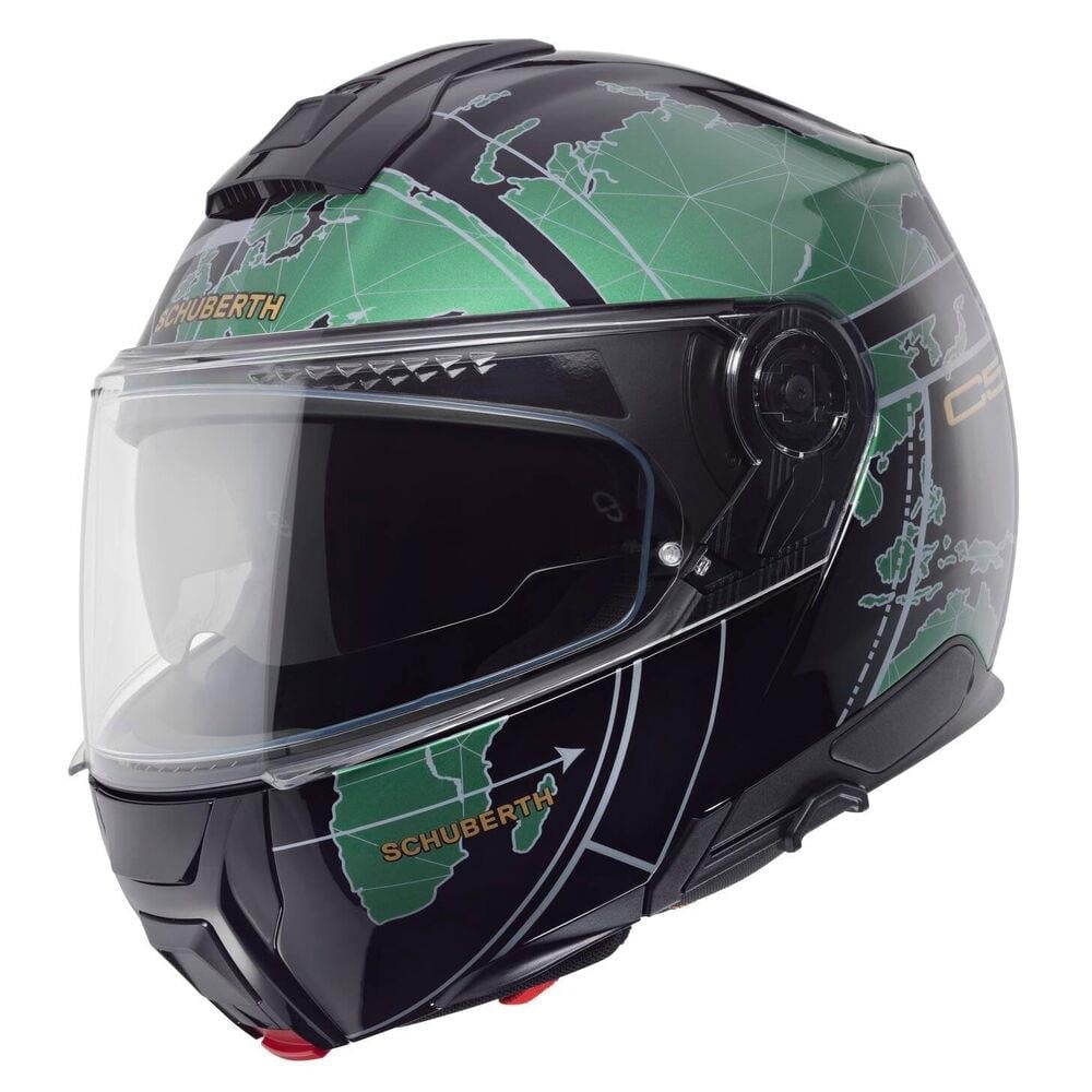 Schuberth C5 Globe Green Çene Açılır Motosiklet Kaskı