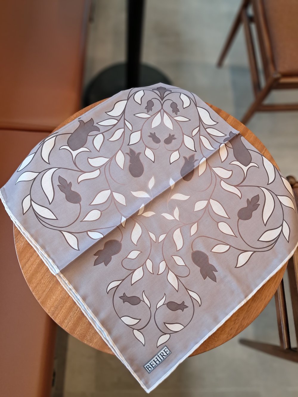 Ahsen Desen Pamuklu Soft Eşarp-Gri