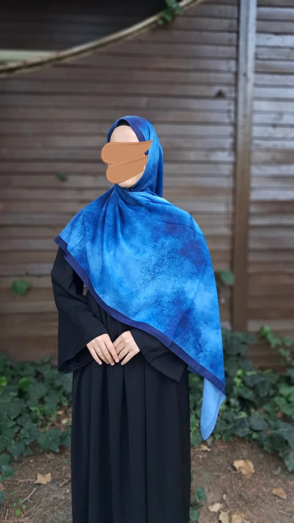 Duman Desen Pamuklu Şal-Lacivert
