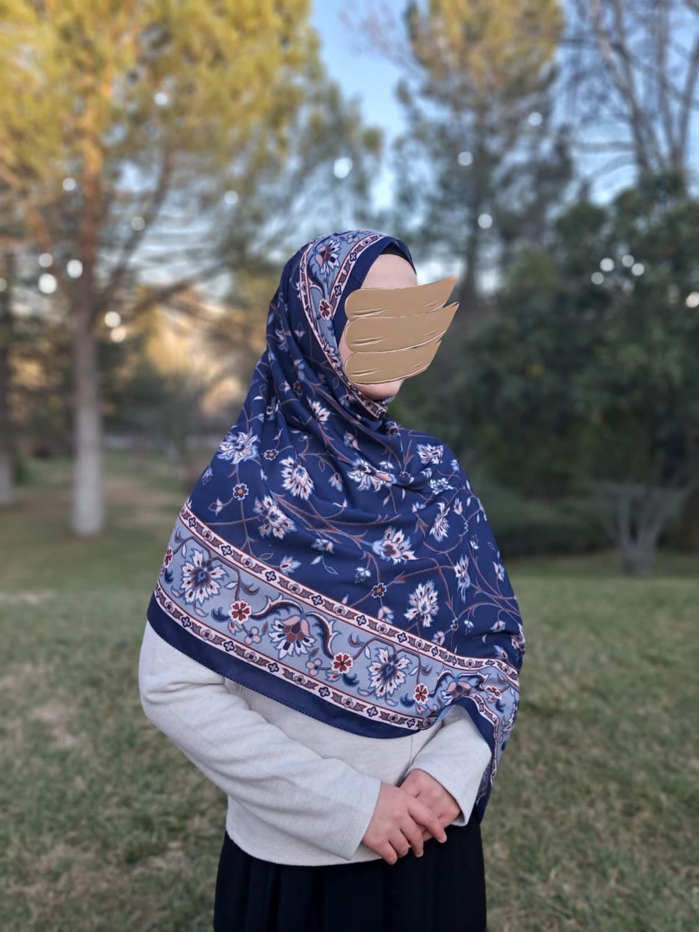Kilim Desen Pamuklu Soft Şal-Lacivert