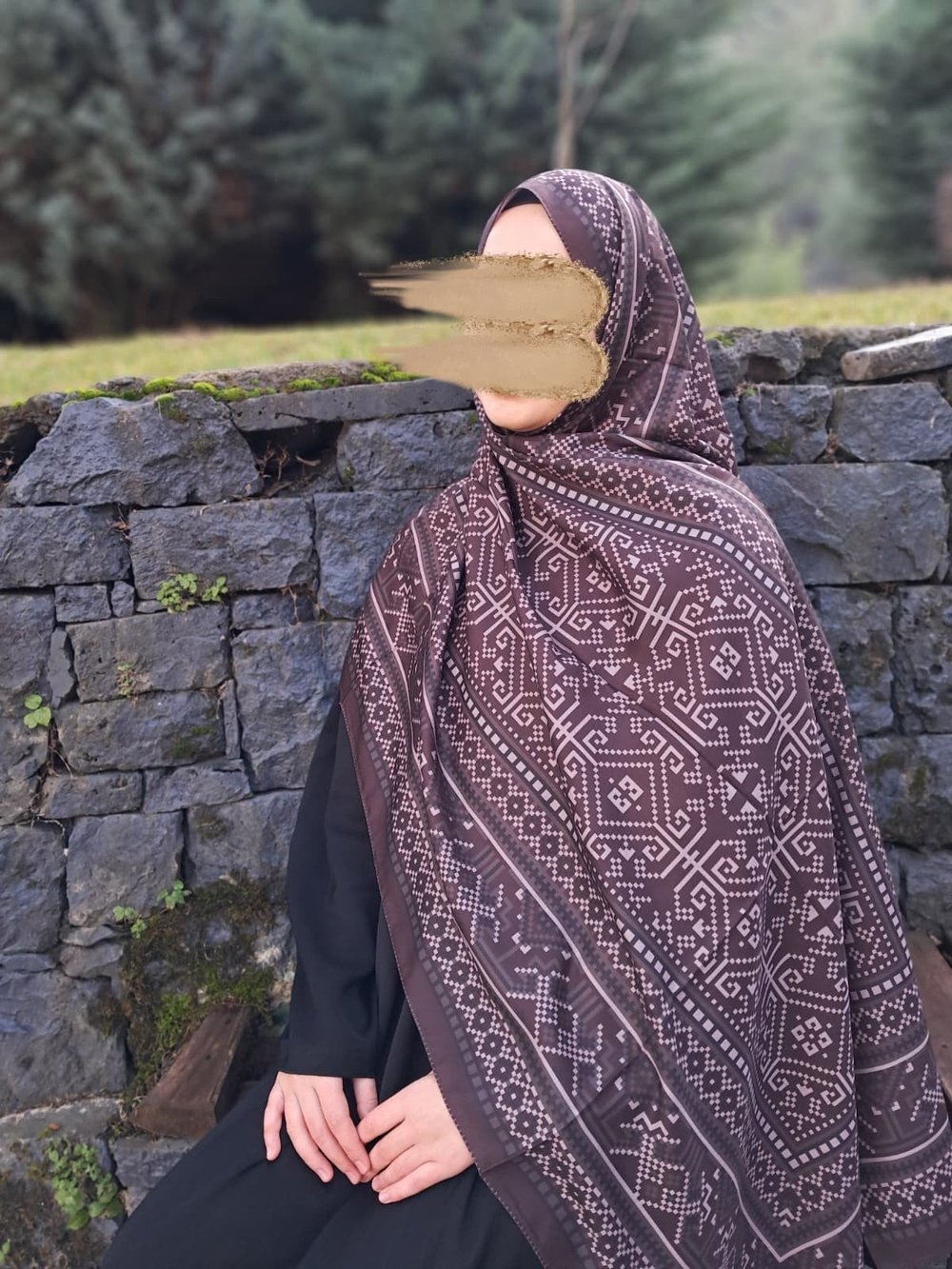 Meyra Desen Pamuklu Soft Şal-Kahve