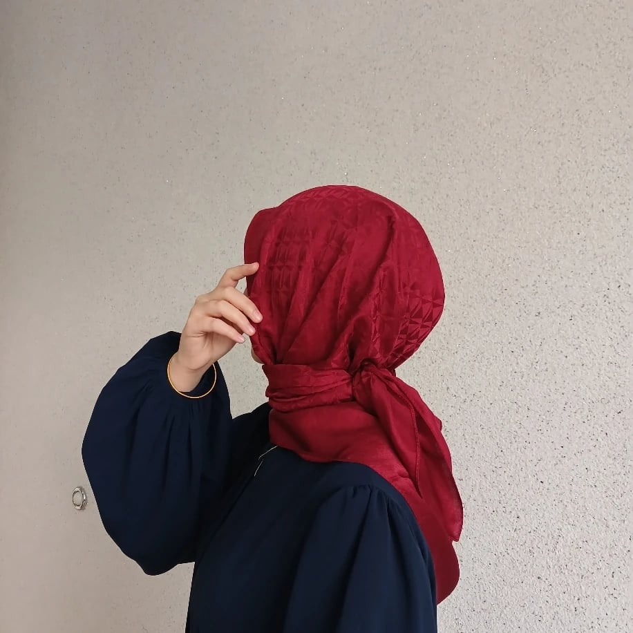 Pamuklu Jakar Eşarp-Bordo
