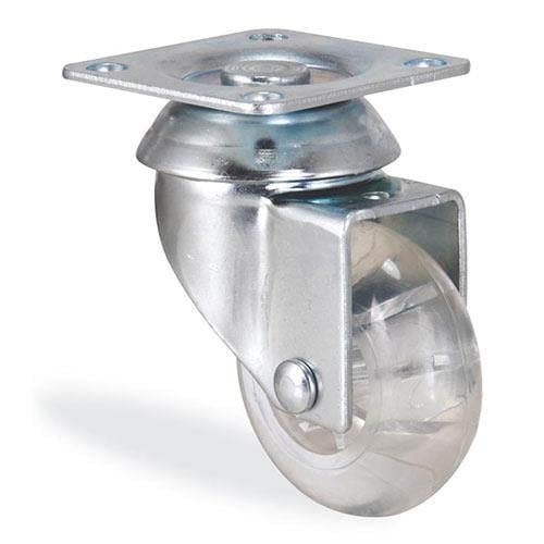 Kama / 1702 HCB 050 / 50 mm Çaplı Tablalı Polikarbonat Üzeri Plastik (PVC) Kaplı Burçlu Döner Teker