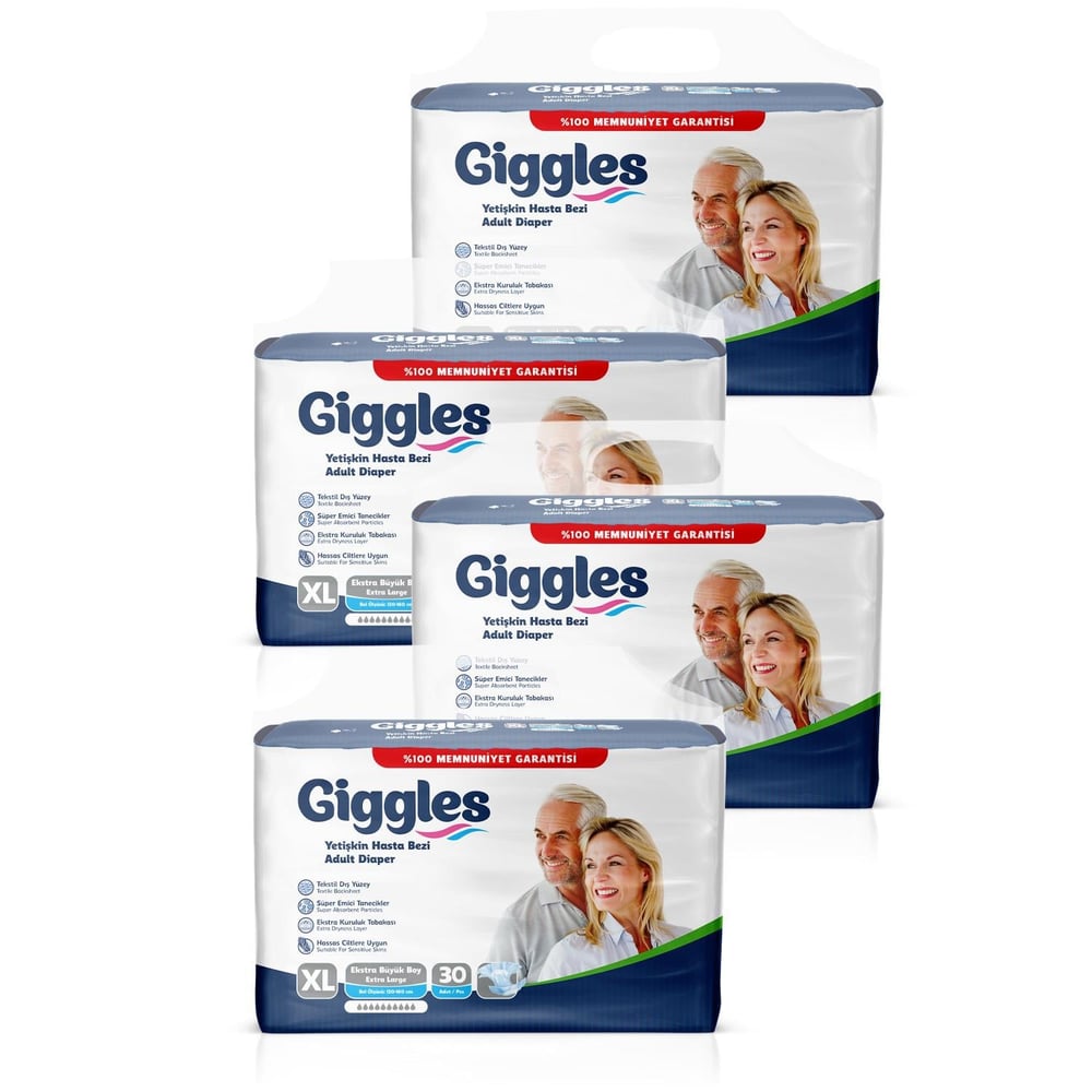 Giggles Belbantlı Yetişkin Hasta Bezi Xlarge (Ekstra Büyük) Boy - 120 Adet