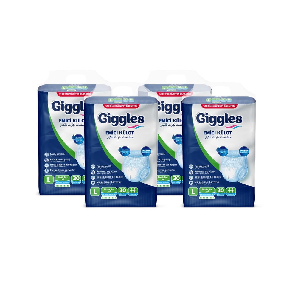 Giggles Emici Külot Yetişkin Hasta Bezi Large (Büyük) Boy - 120 Adet