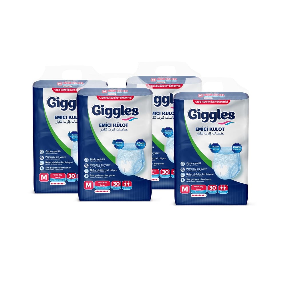 Giggles Emici Külot Yetişkin Hasta Bezi Medium (Orta) Boy - 120 Adet