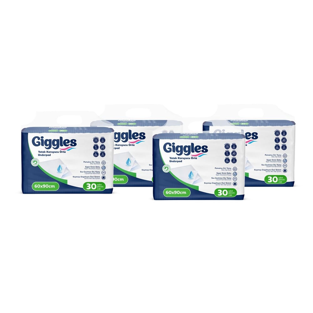 Giggles Yatak Koruyucu Örtü 60cm x 90cm 30'lu  - 120 Adet