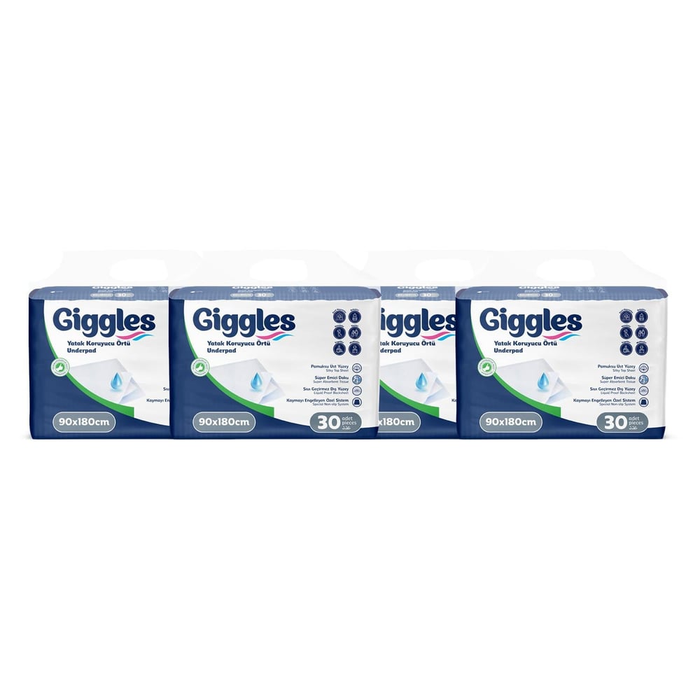 Giggles Yatak Koruyucu Örtü 90cm x 180cm 30'lu  - 120 Adet