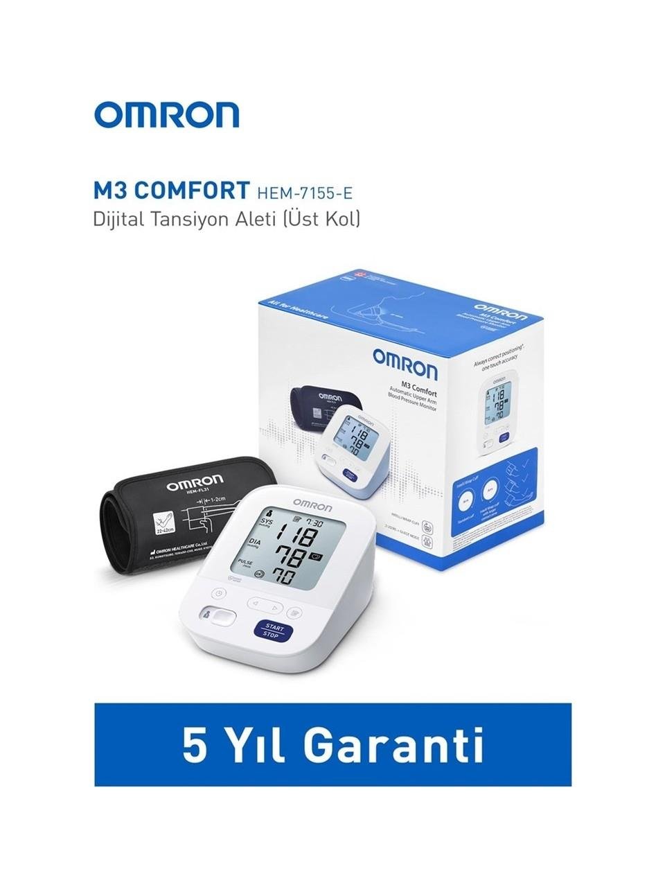 Omron M3 Comfort Koldan Ölçer Tansiyon Aleti Hafızalı