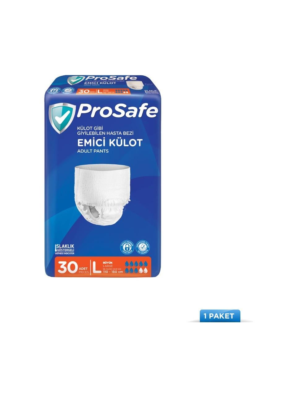 Prosafe Emici Külot Yetişkin Hasta Bezi Large (Büyük) Boy - 120 Adet 