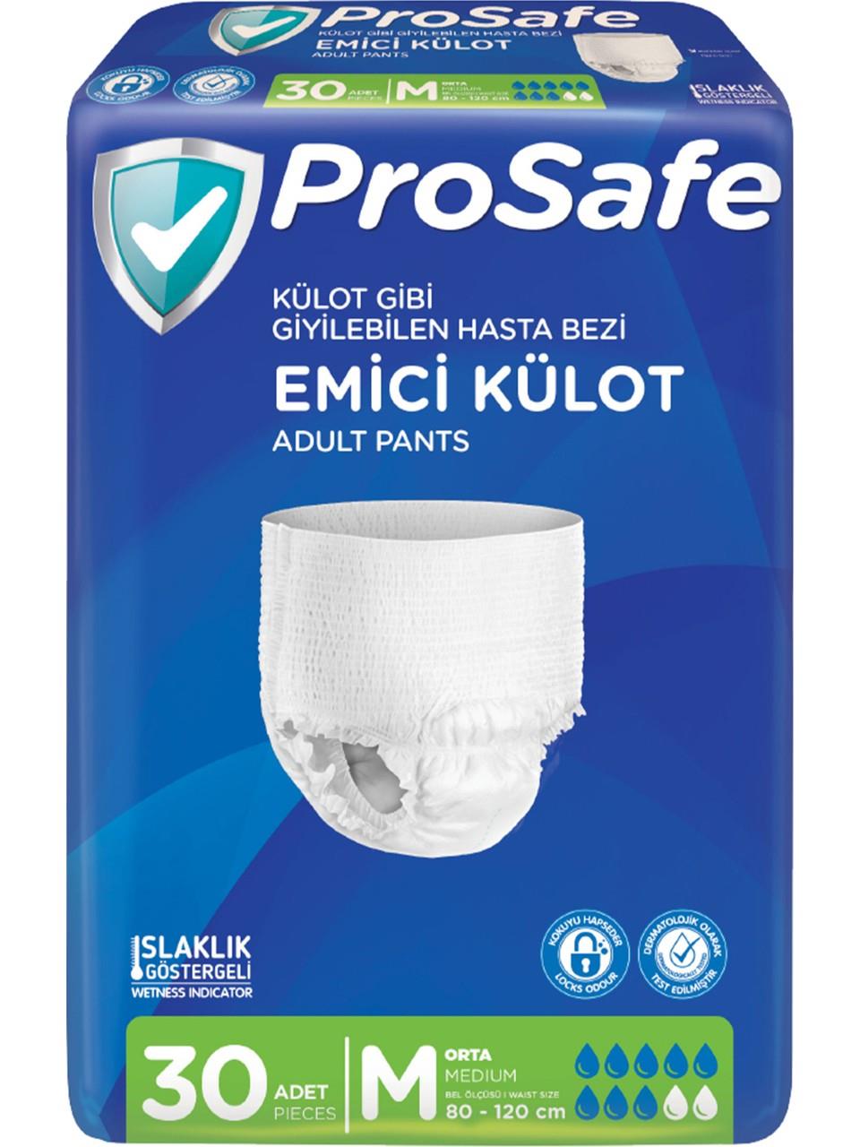 Prosafe Emici Külot Yetişkin Hasta Bezi Medium (Orta) Boy - 120 Adet 