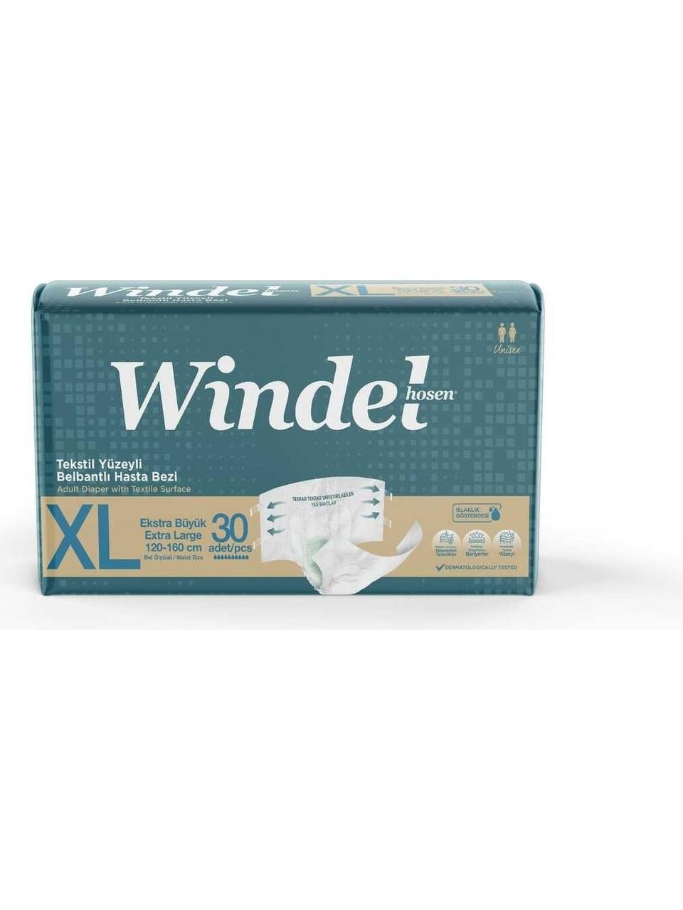 Windelhosen Belbantlı Yetişkin Hasta Bezi Xlarge (Ekstra Büyük) Boy - 120 Adet 