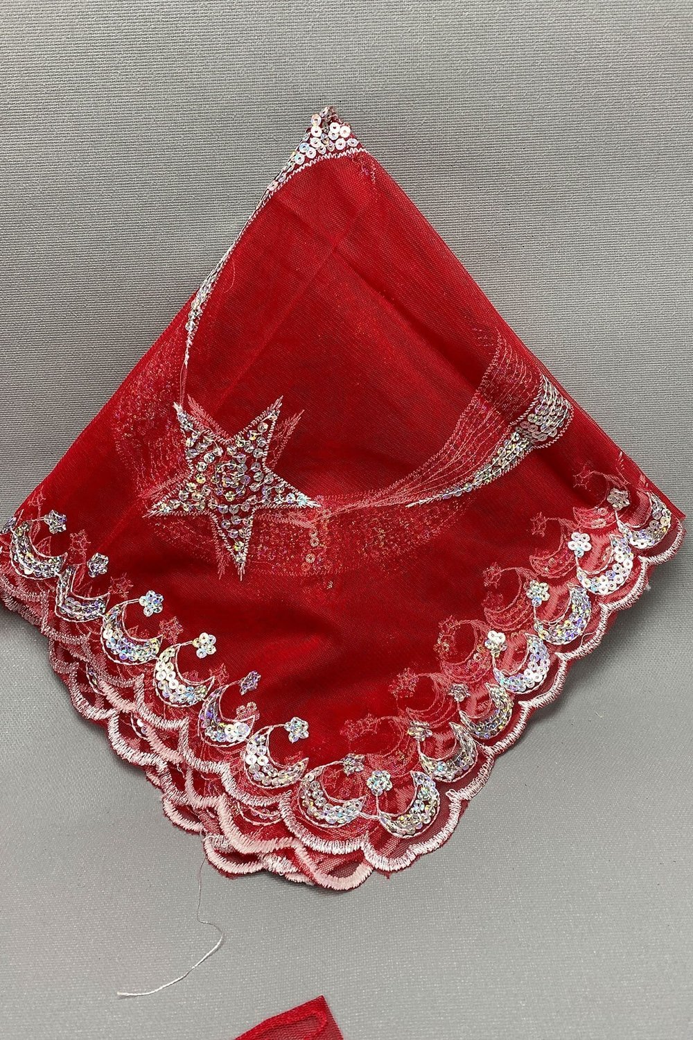 Biyeli Gelin Duvağı ve Ay Yıldızlı Damat Örtüsü Takı Kurdele Seti