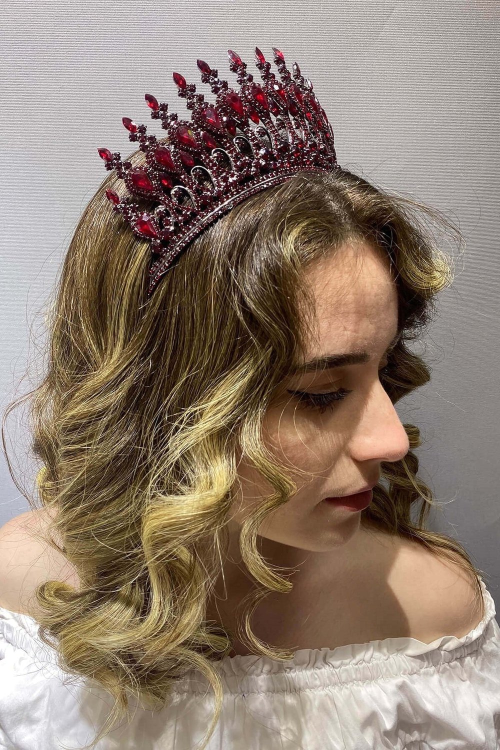 Bordo Henna Model Gelin Kına Tacı