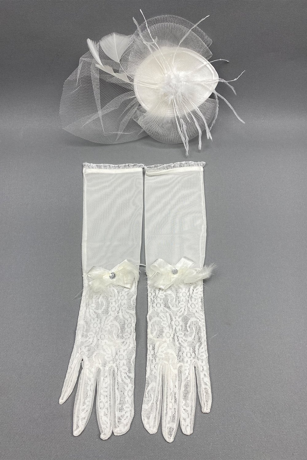 Dantelli Gelin Eldiveni ve Nikah Şapkası