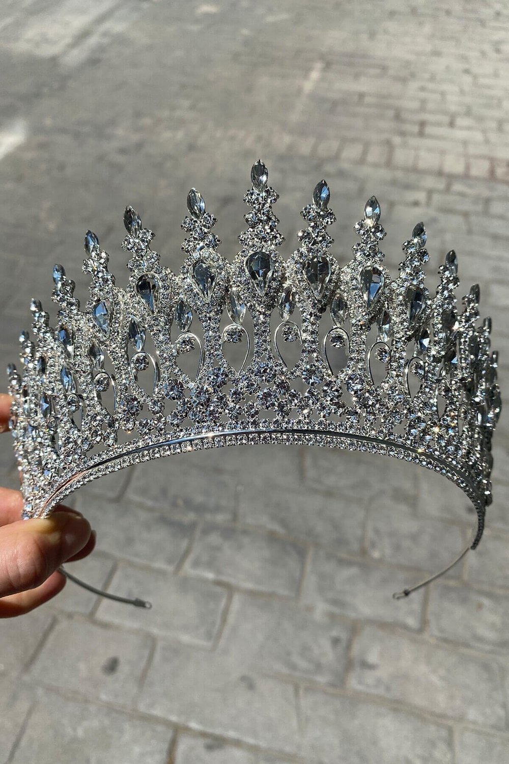 Gümüş Renk Henna Model Gelin Tacı
