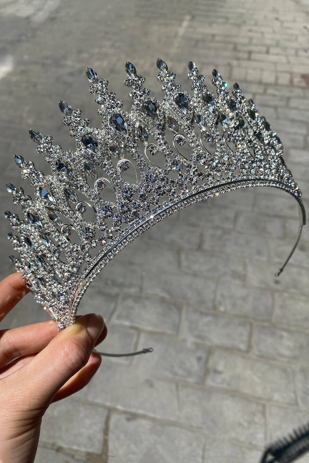 Gümüş Renk Henna Model Gelin Tacı