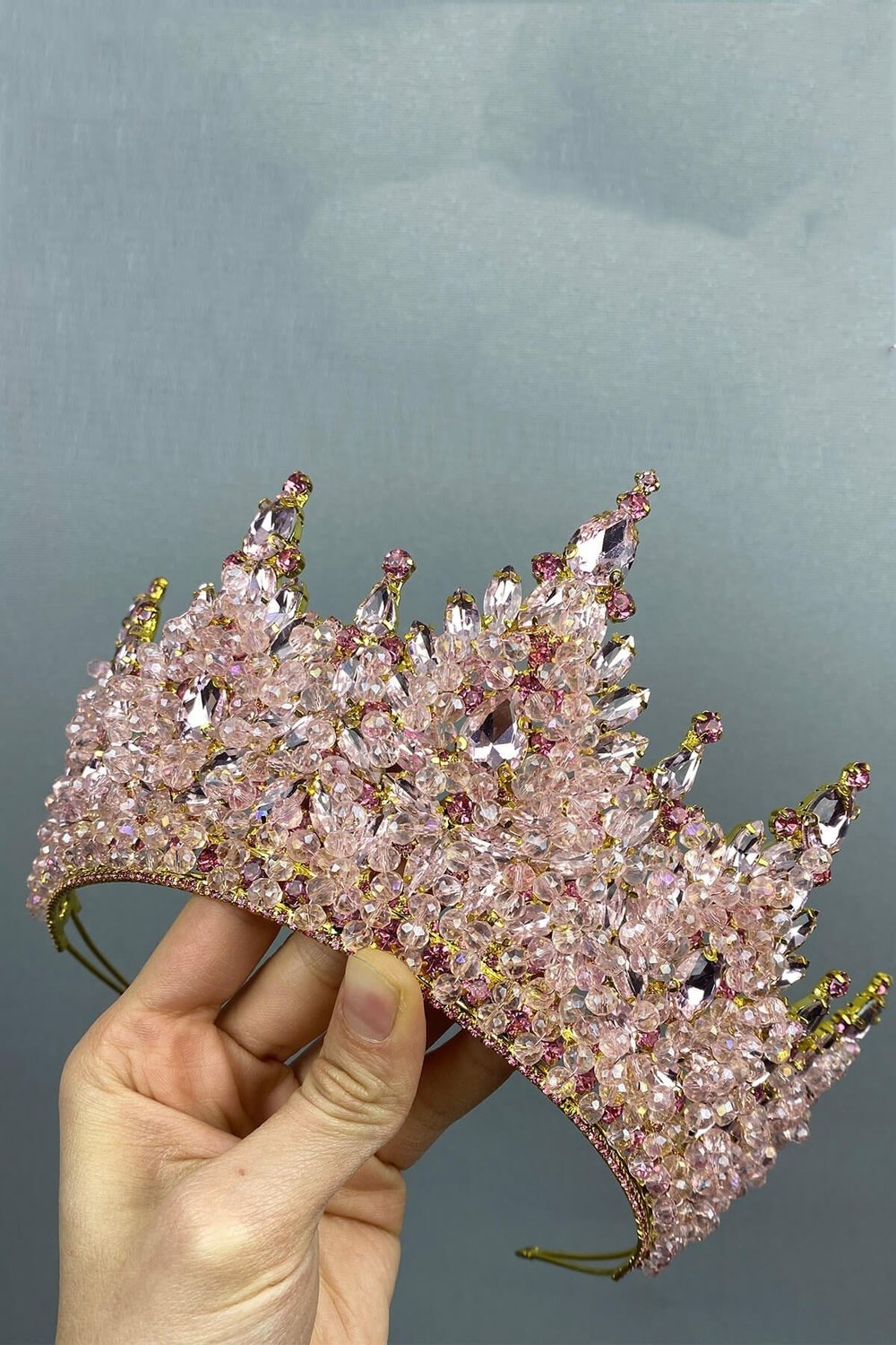 Pembe Gold Paris Model Gelin Kına Tacı