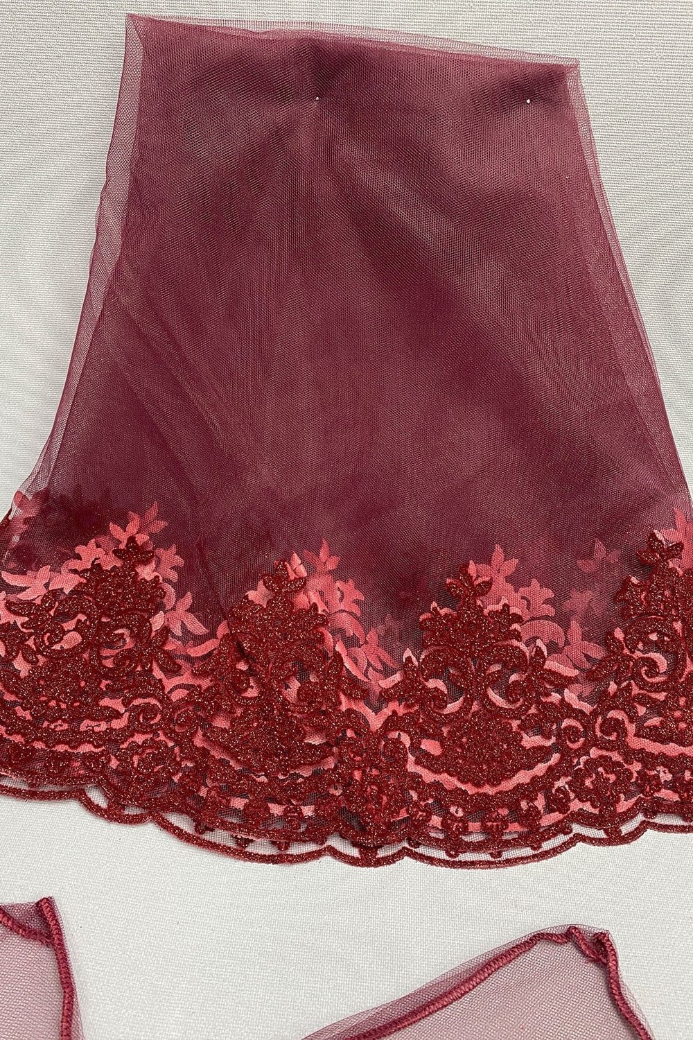 Simli Gelin Duvağı ve Damat Örtüsü Takı Kurdele Seti