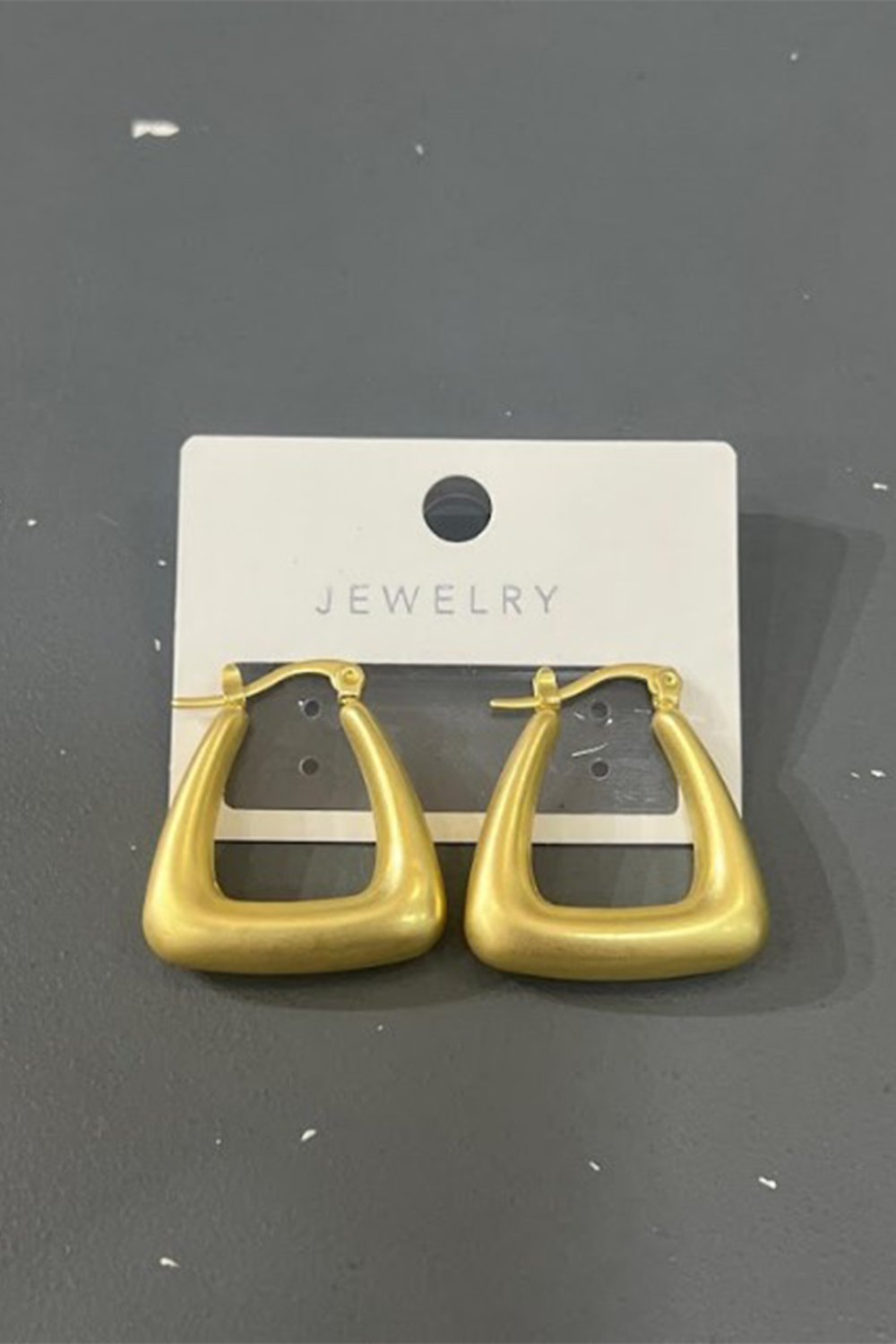 Luxury Seri Antik Mat Bitişli Çelik Kadın Halka Küpe