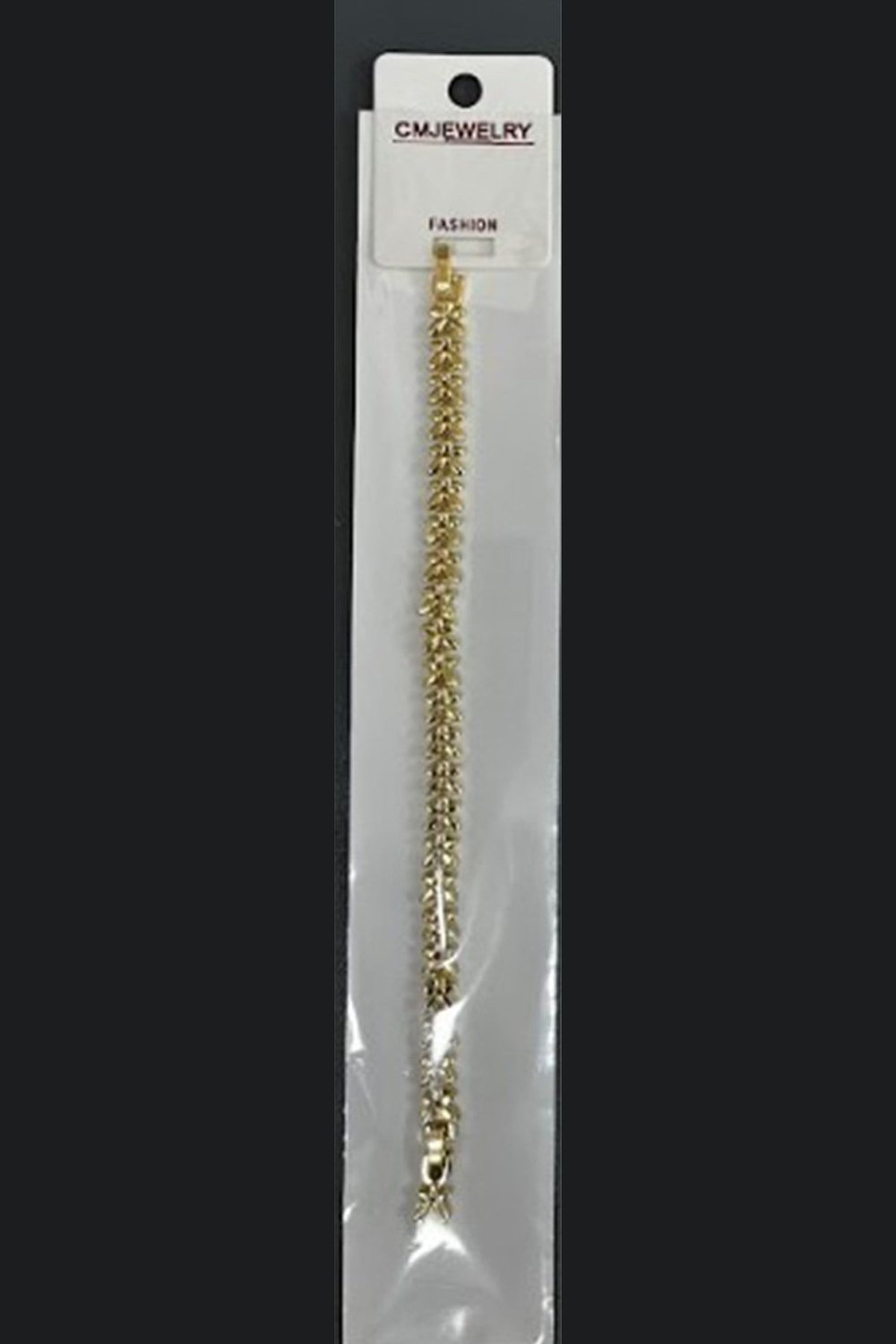 Toptan 316L Çelik Gold Dikey Baget Zirkon Taşlı Modern Kadın Bileklik