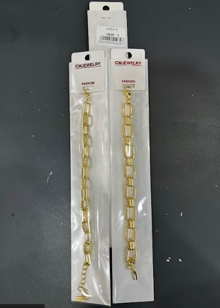Toptan 316L Çelik Gold Kalın Zincir ve Zirkon Su Yolu Kadın Bileklik Serisi