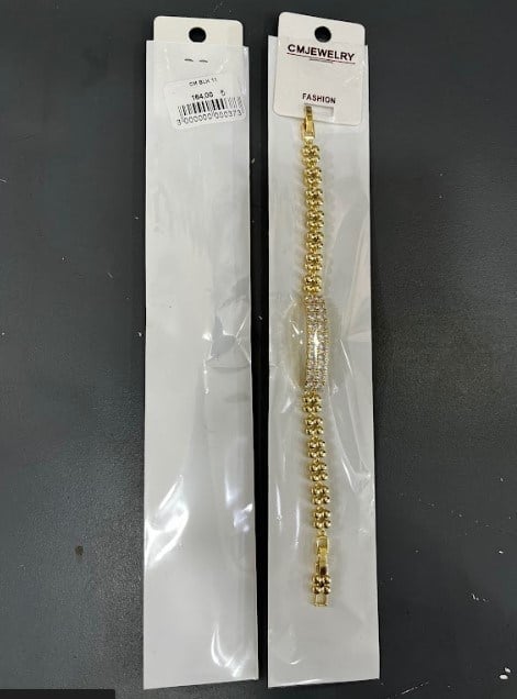 Toptan 316L Çelik Gold Renkli Faset Kesim Zirkon Taşlı Kadın Bileklik