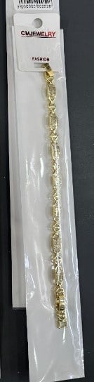 Toptan Gold Çelik Zirkon Taşlı Marin Model Erkek/Unisex Bileklik