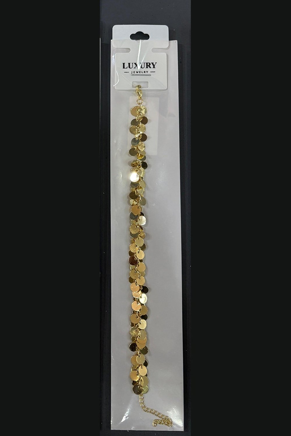 Toptan Kararmaz Çelik Zirkon Taşlı Daire Motifli Bileklik