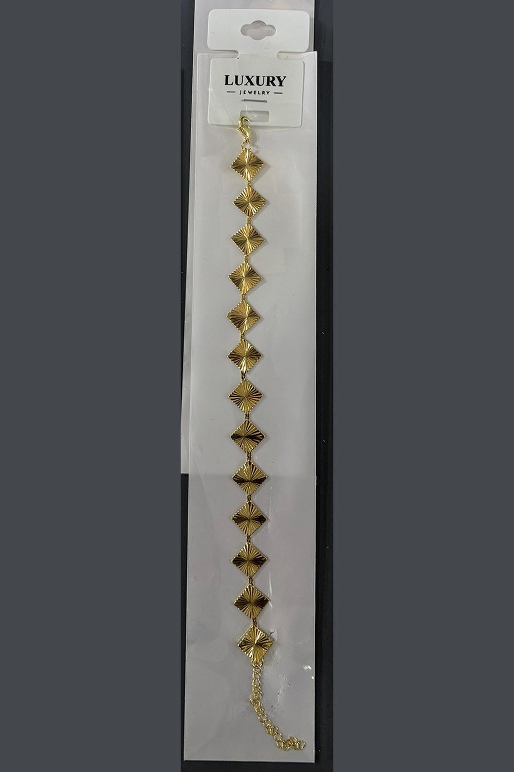 Toptan Kararmaz Çelik Zirkon Taşlı Daire Motifli Bileklik