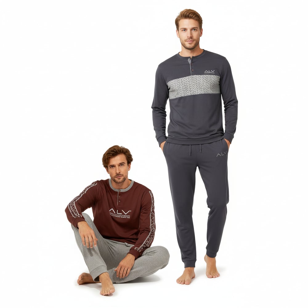 Erkek Pamuklu 2 Adet 2'li Pijama Takımı BB2226